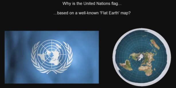 flat earth - united-nations-flag_flat-earth-model